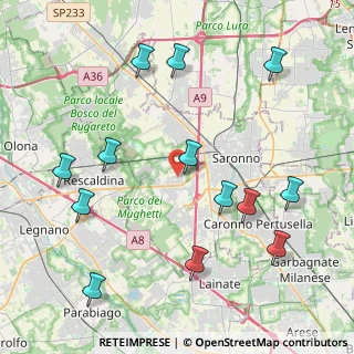Mappa Via Don Olimpio Moneta, 21040 Uboldo VA, Italia (4.81231)