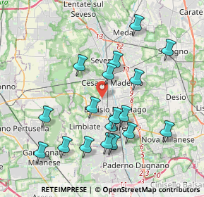 Mappa Via Ludovico Ariosto, 20813 Bovisio-Masciago MB, Italia (3.86167)