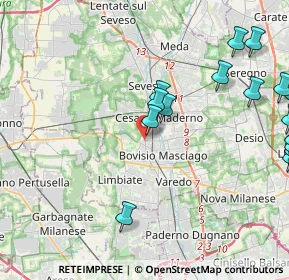 Mappa Via Ludovico Ariosto, 20813 Bovisio-Masciago MB, Italia (5.954)