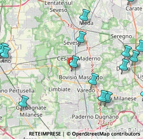 Mappa Via Ludovico Ariosto, 20813 Bovisio-Masciago MB, Italia (6.3995)