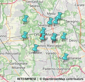 Mappa Via Ludovico Ariosto, 20813 Bovisio-Masciago MB, Italia (2.96)