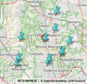 Mappa Via Ludovico Ariosto, 20813 Bovisio-Masciago MB, Italia (4.11636)