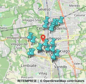 Mappa Via Ludovico Ariosto, 20813 Bovisio-Masciago MB, Italia (1.3845)