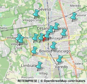 Mappa Via Ludovico Ariosto, 20813 Bovisio-Masciago MB, Italia (1.62714)