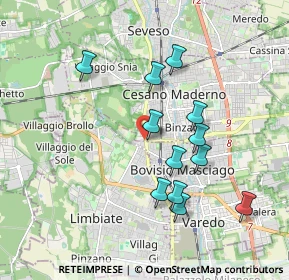 Mappa Via Ludovico Ariosto, 20813 Bovisio-Masciago MB, Italia (1.71917)