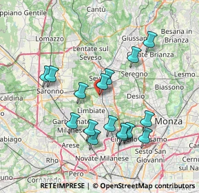 Mappa Via Ludovico Ariosto, 20813 Bovisio-Masciago MB, Italia (7.00625)
