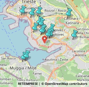 Mappa Via Carlo Schmidl, 34147 Trieste TS, Italia (1.73267)