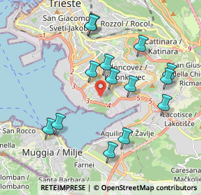 Mappa Via Carlo Schmidl, 34147 Trieste TS, Italia (1.92857)