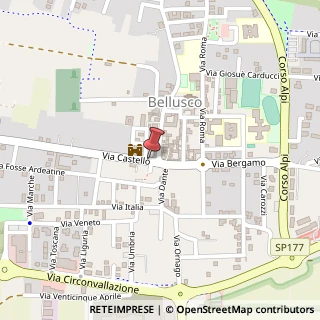 Mappa Via Castello, 1, 20882 Bellusco, Monza e Brianza (Lombardia)