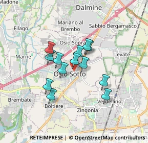Mappa Piazza Papa Giovanni XXIII, 24046 Osio Sotto BG, Italia (1.23385)