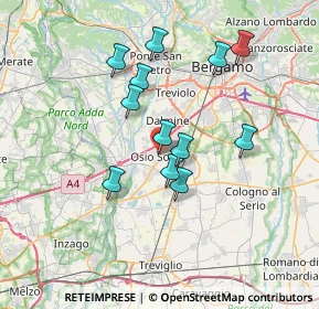 Mappa Piazza Papa Giovanni XXIII, 24046 Osio Sotto BG, Italia (6.12833)