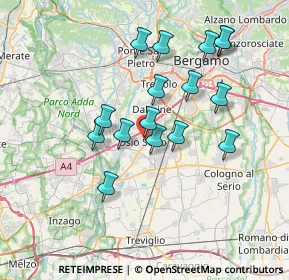 Mappa Piazza Papa Giovanni XXIII, 24046 Osio Sotto BG, Italia (6.545)