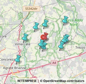 Mappa 20882 Vimercate MB, Italia (3.01909)