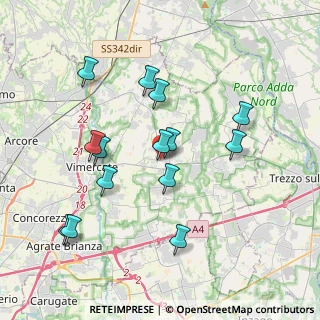 Mappa Via Milano, 20882 Vimercate MB, Italia (3.73143)