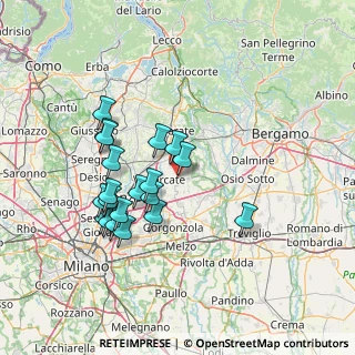 Mappa Via Milano, 20882 Vimercate MB, Italia (13.3105)