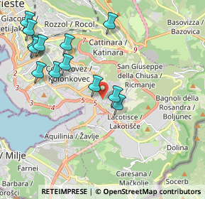 Mappa Via Laura Silvano Petracco, 34147 Trieste TS, Italia (2.24462)