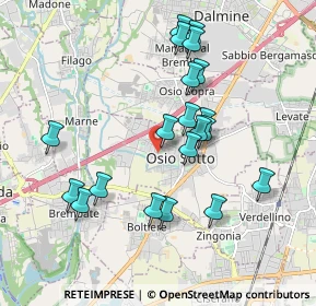 Mappa Via Ciro Menotti, 24046 Osio Sotto BG, Italia (1.816)