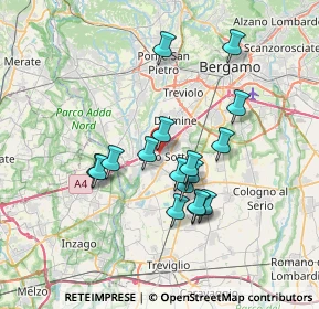 Mappa Via Ciro Menotti, 24046 Osio Sotto BG, Italia (6.06588)
