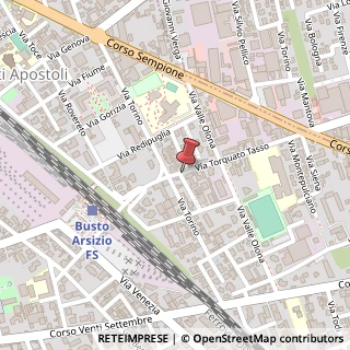 Mappa Via torquato tasso 1, 21052 Busto Arsizio, Varese (Lombardia)
