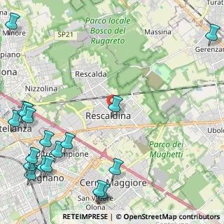Mappa Via Cesare Beccaria, 20027 Rescaldina MI, Italia (3.42947)