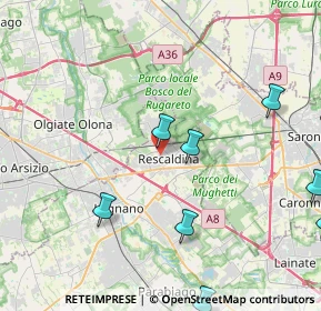Mappa Via Montegrappa, 20027 Rescaldina MI, Italia (6.19455)