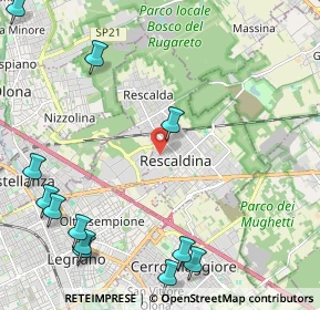 Mappa Via Montegrappa, 20027 Rescaldina MI, Italia (3.0425)