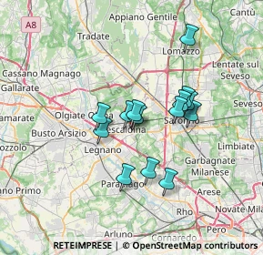 Mappa Via Monza, 20027 Rescaldina MI, Italia (5.25429)