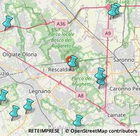 Mappa Via Monza, 20027 Rescaldina MI, Italia (6.41455)