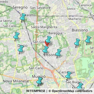 Mappa Via Fratelli Cervi, 20851 Lissone MB, Italia (2.94308)