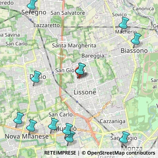 Mappa Via Fratelli Cervi, 20851 Lissone MB, Italia (3.08167)