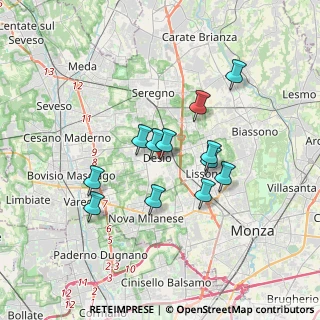 Mappa Via Pio XI, 20033 Desio MB, Italia (2.86583)