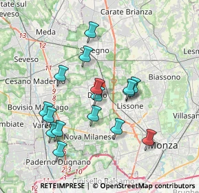 Mappa Via Pio XI, 20033 Desio MB, Italia (3.505)