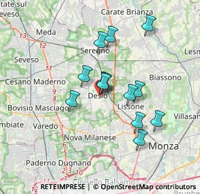 Mappa Via Portichetto, 20033 Desio MB, Italia (2.80615)