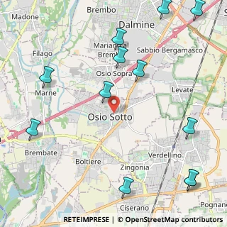 Mappa Via Roma, 24046 Osio Sotto BG, Italia (2.91583)