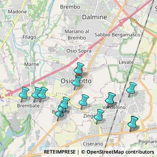 Mappa Via Roma, 24046 Osio Sotto BG, Italia (2.428)