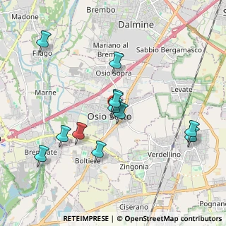 Mappa Via Roma, 24046 Osio Sotto BG, Italia (1.81917)