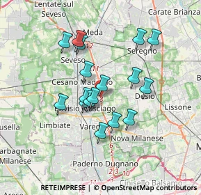 Mappa Via Maestri del Lavoro, 20813 Cesano Maderno MB, Italia (2.89294)