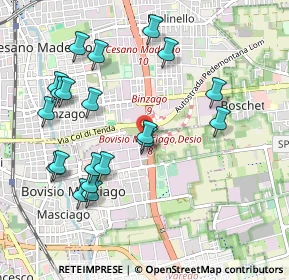 Mappa Via Maestri del Lavoro, 20813 Cesano Maderno MB, Italia (1.0615)