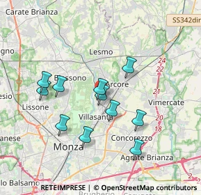 Mappa Via Andrea Mantegna, 20852 Villasanta MB, Italia (3.26909)