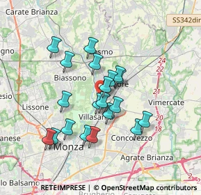 Mappa Via Andrea Mantegna, 20852 Villasanta MB, Italia (2.939)