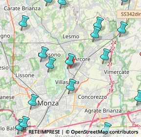 Mappa Via Andrea Mantegna, 20852 Villasanta MB, Italia (6.166)