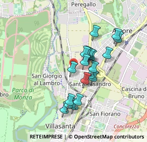 Mappa Via Andrea Mantegna, 20852 Villasanta MB, Italia (0.7165)
