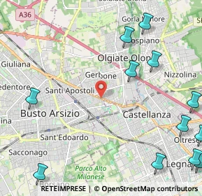 Mappa Via Arezzo, 21052 Busto Arsizio VA, Italia (3.24333)