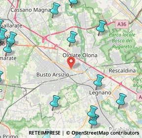 Mappa Via Arezzo, 21052 Busto Arsizio VA, Italia (6.905)