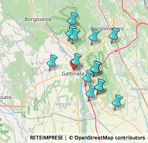 Mappa Via Lanino, 13045 Gattinara VC, Italia (6.25714)