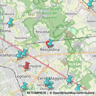 Mappa Via Cavalieri di V. Veneto, 20027 Rescaldina MI, Italia (3.42091)