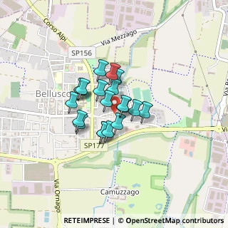 Mappa Via Stelvio, 20882 Bellusco MB, Italia (0.263)