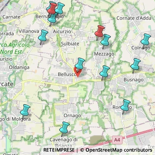 Mappa Via Stelvio, 20882 Bellusco MB, Italia (2.86143)