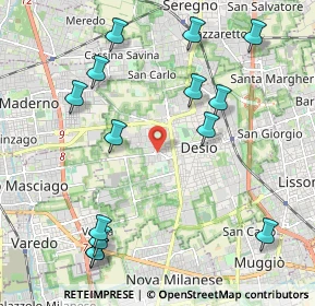 Mappa Via Edoardo Ferravilla, 20033 Desio MB, Italia (2.45143)