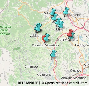 Mappa Via Carpaneo, 36073 Cornedo Vicentino VI, Italia (6.36231)